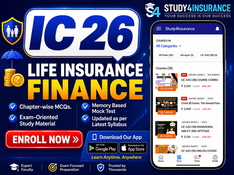 IC 26 book Life Insurance Finance Insurance Institute of India Associateship